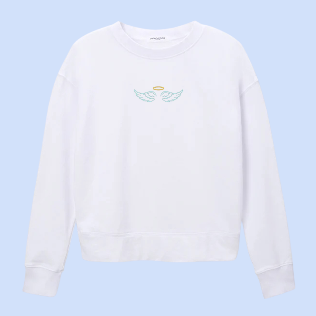 Embroidered Crew Neck Sweatshirt