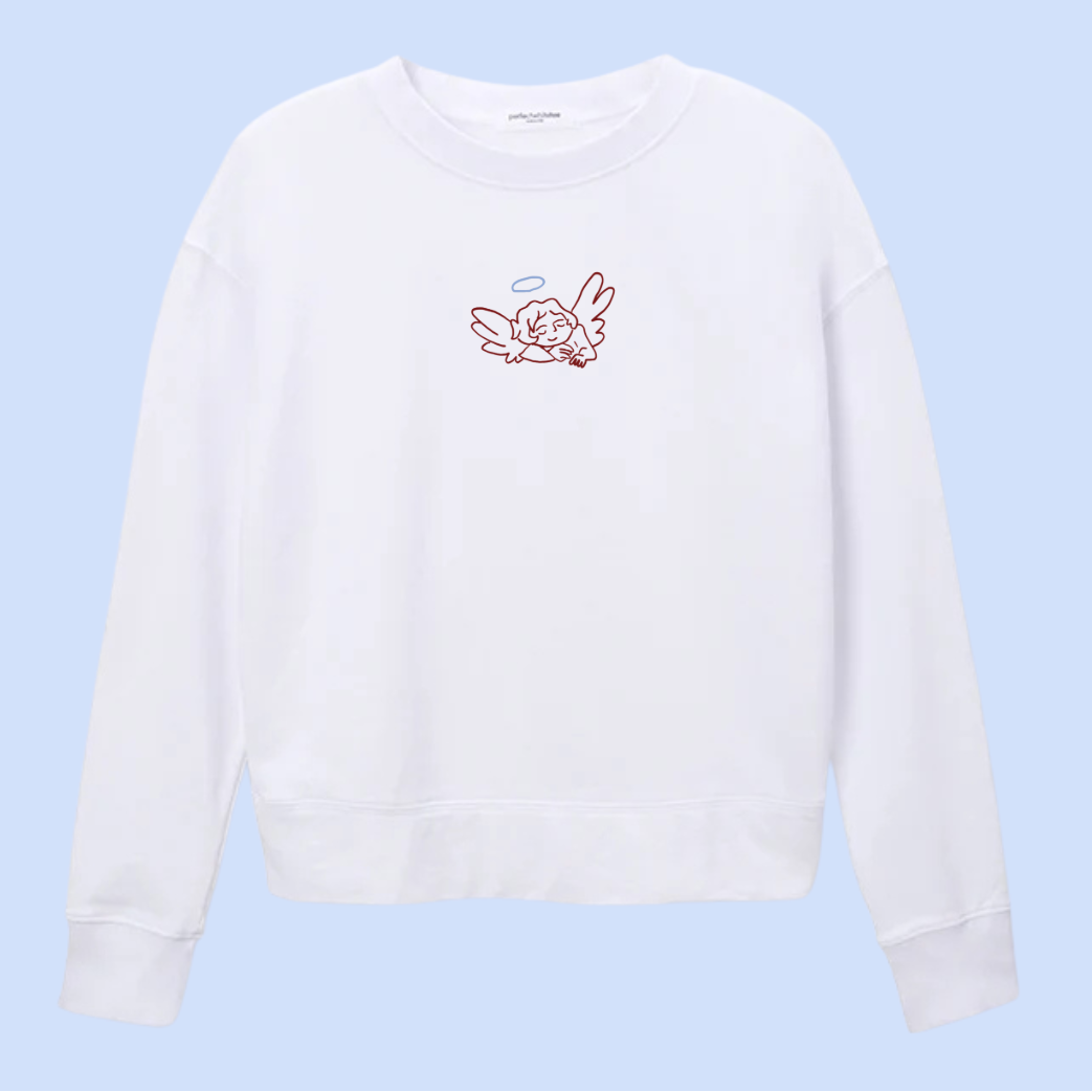 Embroidered Crew Neck Sweatshirt