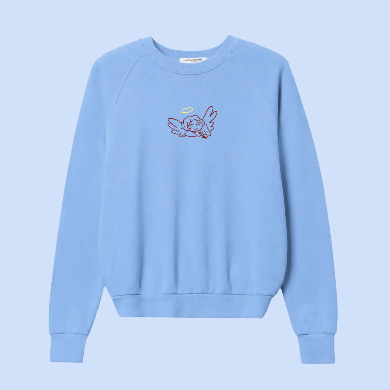 Embroidered Crew Neck Sweatshirt