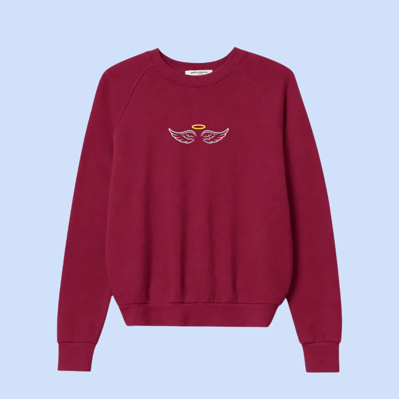 Embroidered Crew Neck Sweatshirt