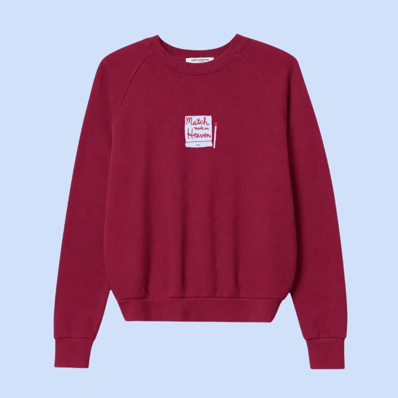 Embroidered Crew Neck Sweatshirt